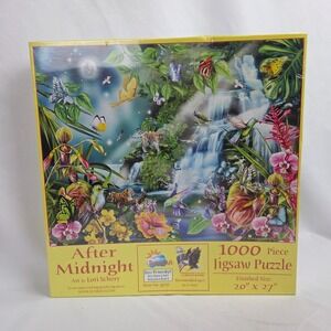New Sealed Sunsout "After Midnight" by Lori Schory 1000 pc‎ puzzle - Animals
